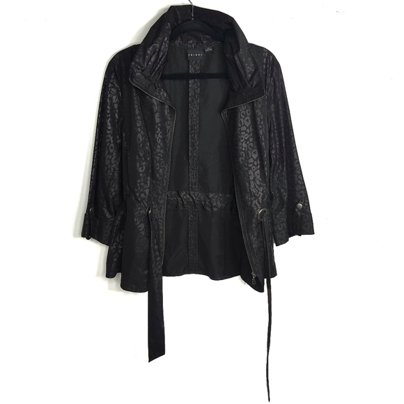 Tribal - Monochrome Black Leopard Print Jacket - Picture 5 of 5